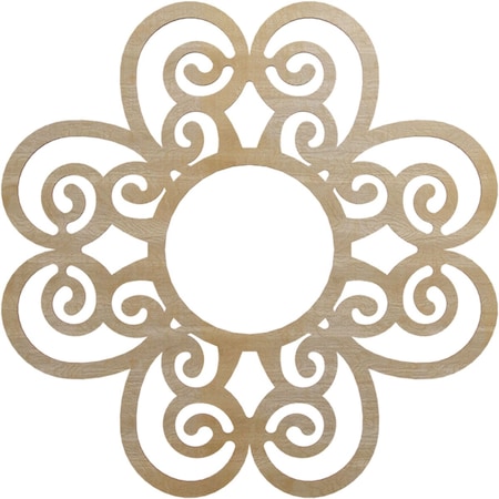 Ekena Millwork Cohen Wood Fretwork Pierced Ceiling Medallion, Hickory, 26"OD x 8 7/8"ID x 1/4"T CMWP26X26X0250COHI